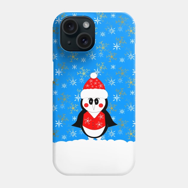 CHRISTMAS Penguin Winter Wonderland Phone Case by SartorisArt1