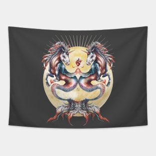 Swimming Unicorns Tapestry