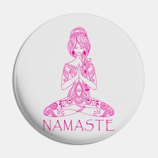 "Namaste", Lola the Yogini Pin