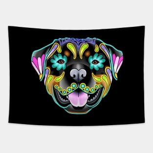 Rottweiler - Day of the Dead Sugar Skull Dog Tapestry