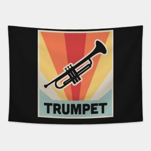 Vintage Style TRUMPET Poster Tapestry