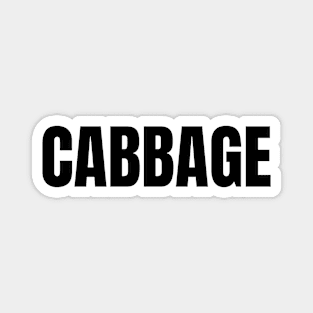 Cabbage Word - Simple Bold Text Magnet