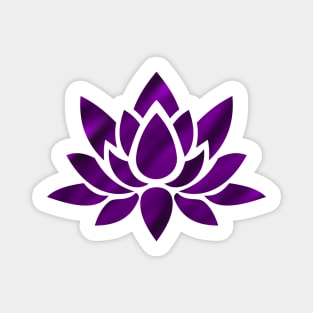 Purple Marble Lotus Flower Magnet