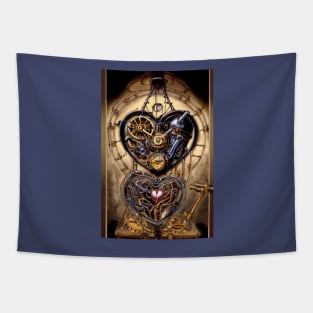 Steampunk mechanical heart Tapestry