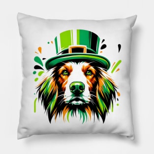 Nederlandse Kooikerhondje's Saint Patrick's Day Parade Pillow