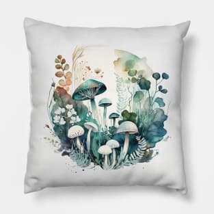 Mushroom Patch Design Pillow