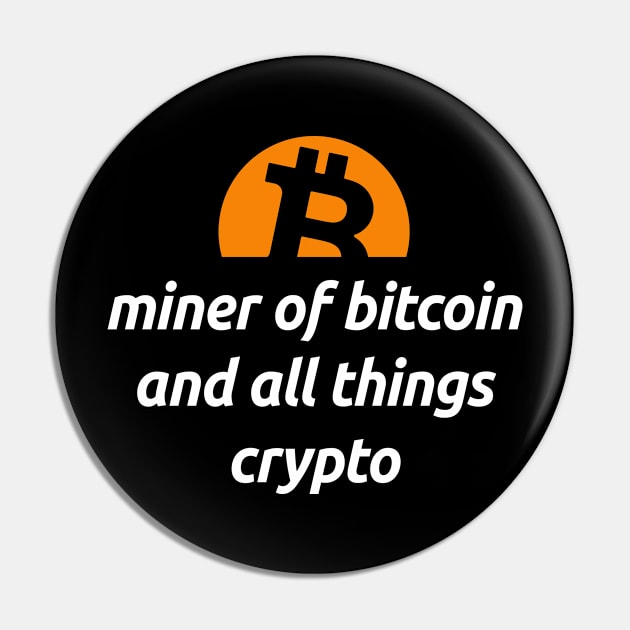 Bitcoin Cryptocurrency Coin Crypto Pin by MapYourWorld