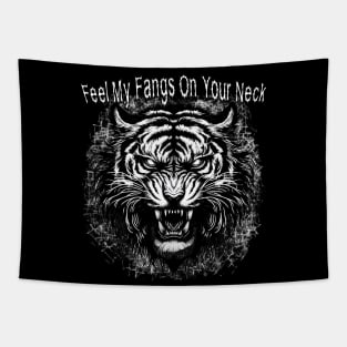 Angry and Possessed Roaring Tiger Tapestry