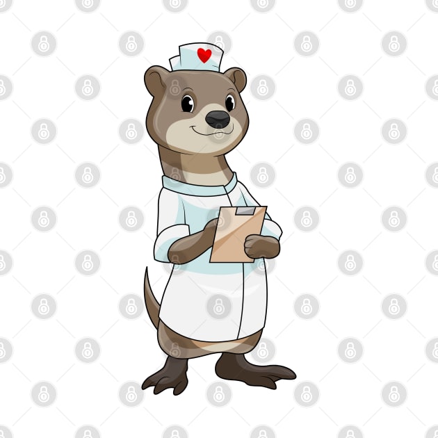 Otter as Nurse with Heart by Markus Schnabel