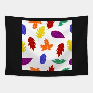 Leaves Pattern - Bold Colors Tapestry