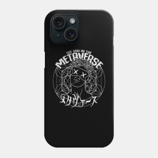 Japan Metaverse Kanji Sacred Geometry VR Headset Grey Phone Case