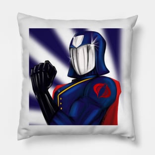 the commander in army power up snake ecopop Pillow