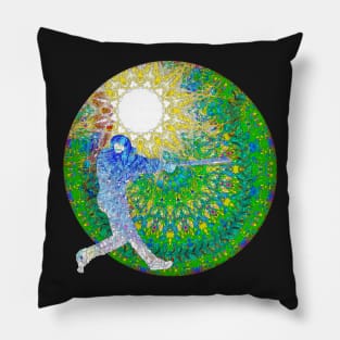 Swinging Into Space Pillow