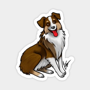 Dog - Australian Shepherd - Tri-Color Liver Magnet