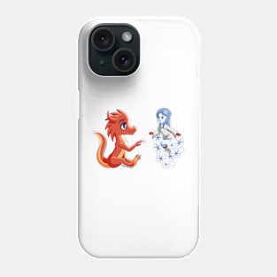 Fire and Ice - Friendship and Fantasy Phone Case