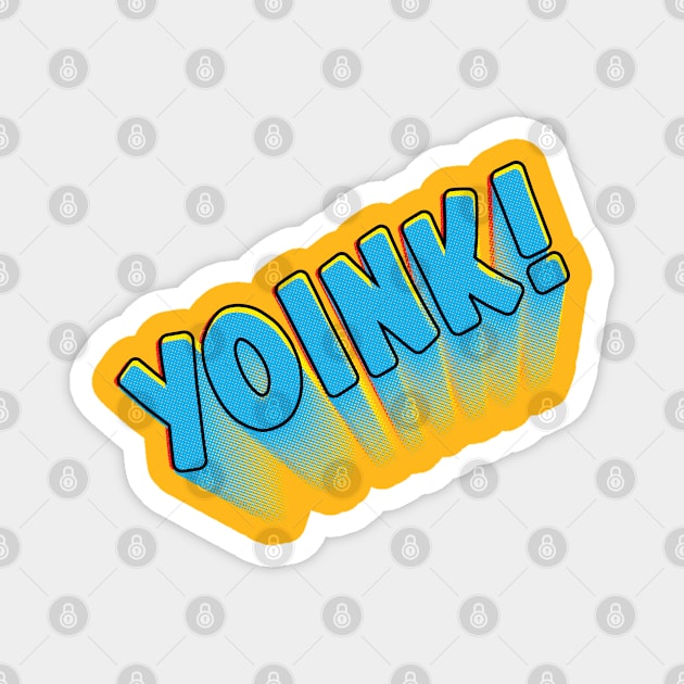 Yoink! Blue Halftone Magnet by deancoledesign