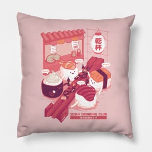 Sushi Drinking Club Pillow