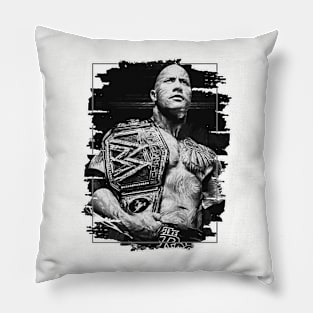 The Rock \ Brush Art \\ WWE Pillow