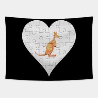 Kangaroo Heart - Gift for Kangaroo Lovers Tapestry