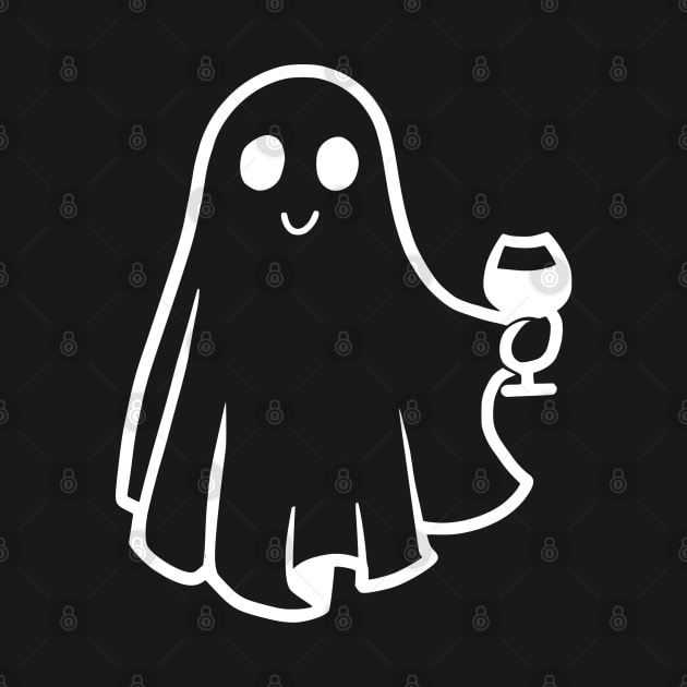 Ghost Drinking Wine by Coffee And