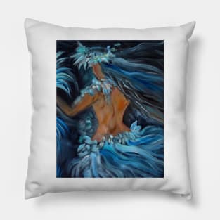 Hula in Blue Pillow