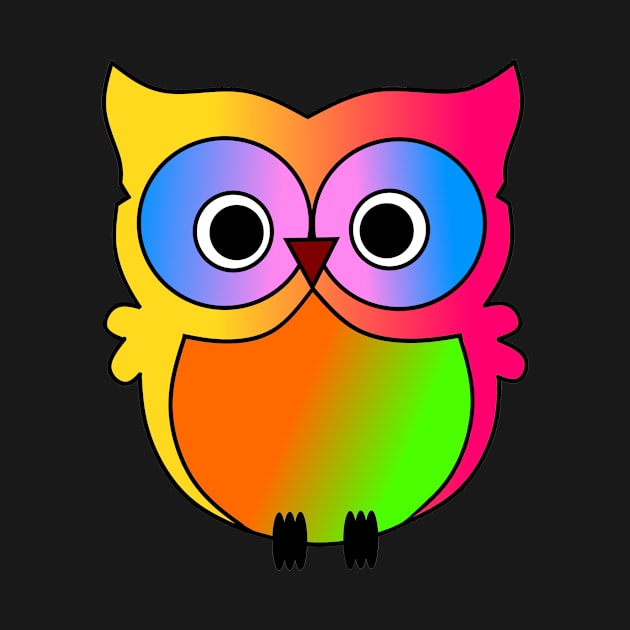 Cute colorful owl by sparklefashionstores