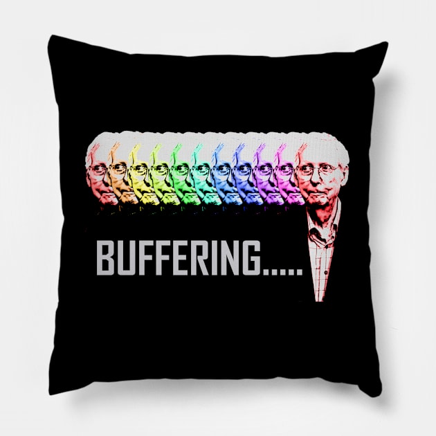 Mitch McConnell Buffering Pillow by Geeks Under the Influence 