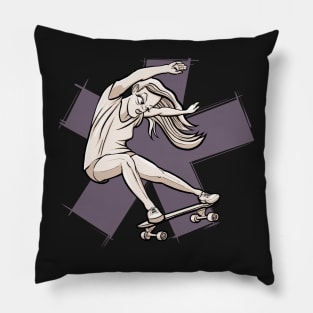 Skating illustration Pillow