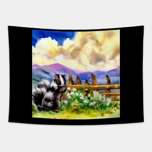 Cute Skunk . Tapestry