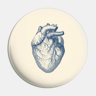 Human Heart - Vintage Medical Diagram Pin