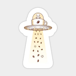 Alien Abducting Coffee Magnet