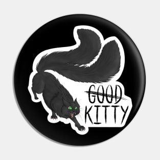 G̶o̶o̶d̶ Kitty Die-cut Long Hair Green Eyes Pin