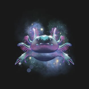 Cosmic Axolotl: A Starry Aquatic Odyssey T-Shirt