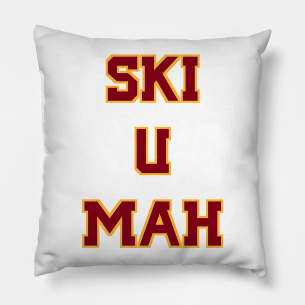 Ski-U-Mah Pillow by StadiumSquad