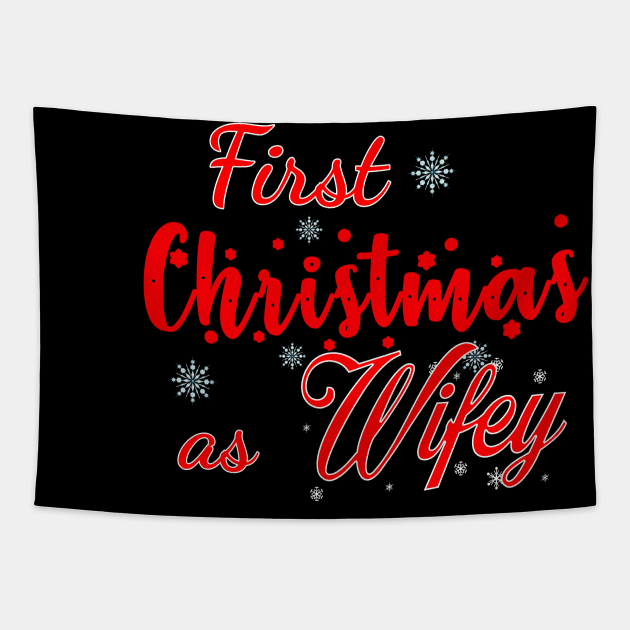 First Christmas as wifey Tapestry by Kishu