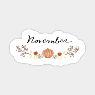 november harvest month border Magnet