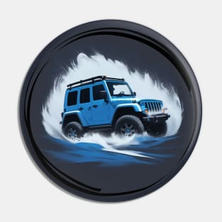 Jeep Off Road Vehicle Super Blue Pin