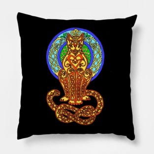 Celtic Cat #58 Pillow