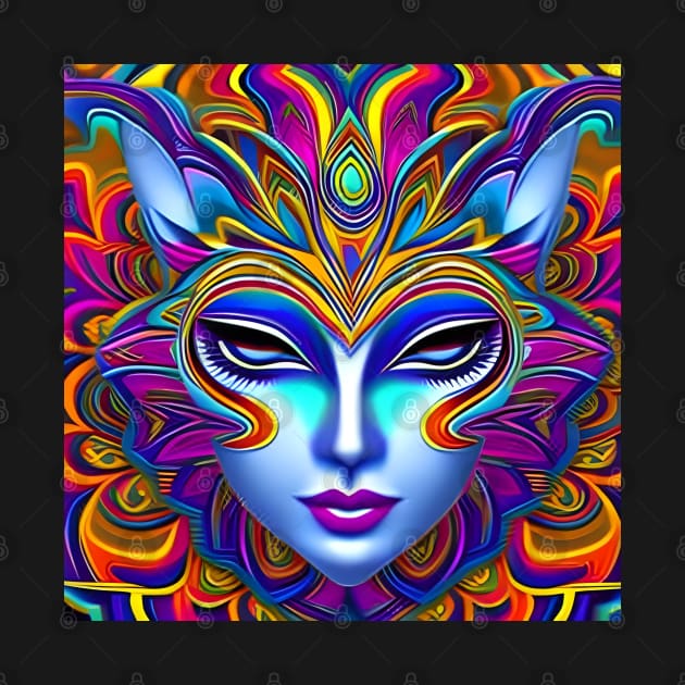 Catgirl DMTfied (5) - Trippy Psychedelic Art by TheThirdEye