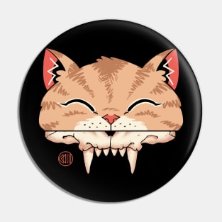 Cat Skull Horizontal Pin