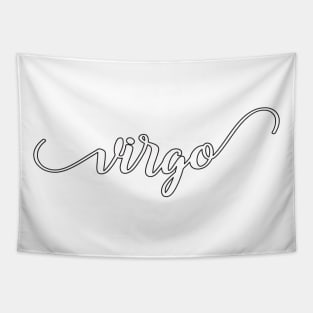 Virgo Zodiac Script Sticker Tapestry