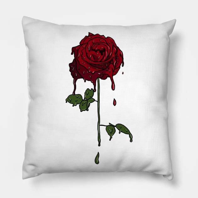 Grime Rose Pillow by Black Lotus