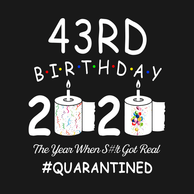 43rd Birthday 2020 The Year When Shit Got Real Quarantined by Kagina