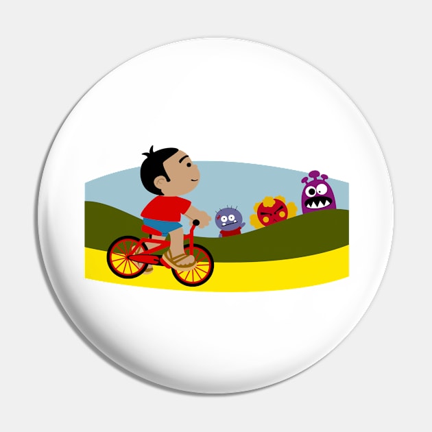 Riding A Bike Pin by soniapascual