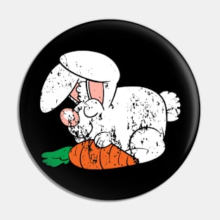 Retro Vintage Grunge Easter Bunny Pin