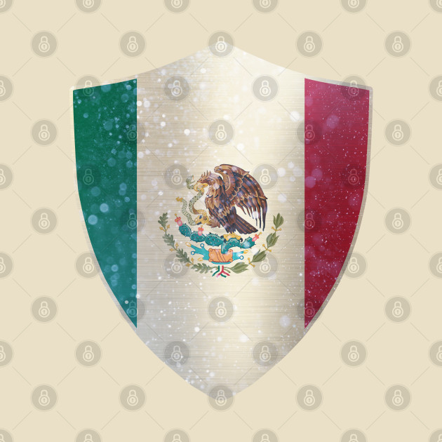 Mexico Coat of Arms and Starry Nights Shield by Family Heritage Gifts