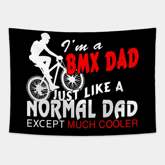 Bmx Dad Biker T-Shirt Tapestry by LutzDEsign