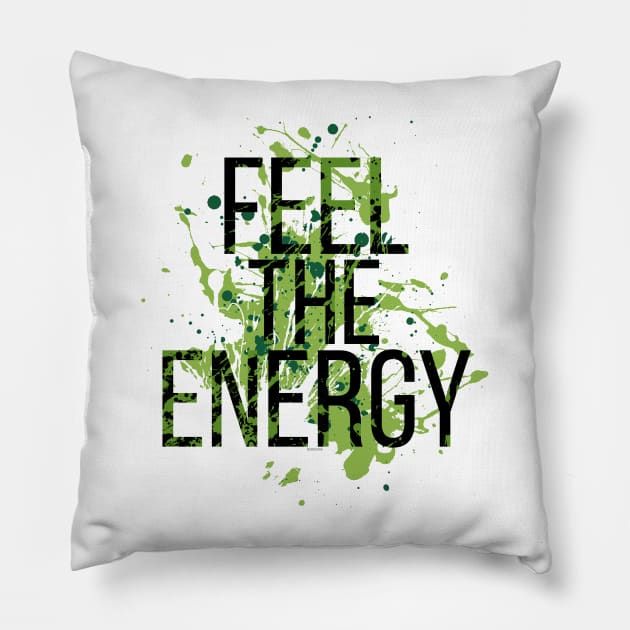 Feel the Energy! Pillow by Destroyed-Pixel