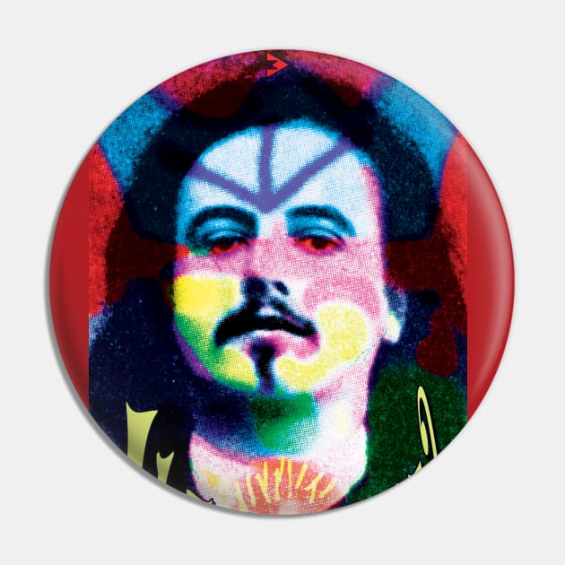 Alfred Jarry - Painted Face Pin by Exile Kings 