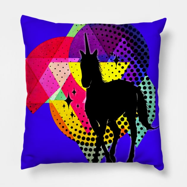 80s Nostalgia Equestrian Art Pillow by AlondraHanley